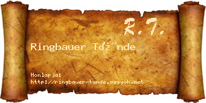 Ringbauer Tünde névjegykártya